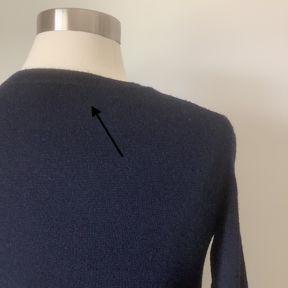 J. Crew Asymmetrical Zip Stripe Navy Sweater XS - Picture 15 of 16